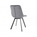 Стул SIGNAL MONTI Velvet Bluvel 14 серый/черный, поворотный